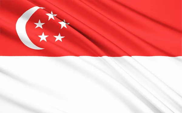 Bandeira de Singapore — Fotografia de Stock