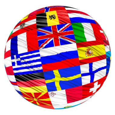 Collage of the flags of European countries