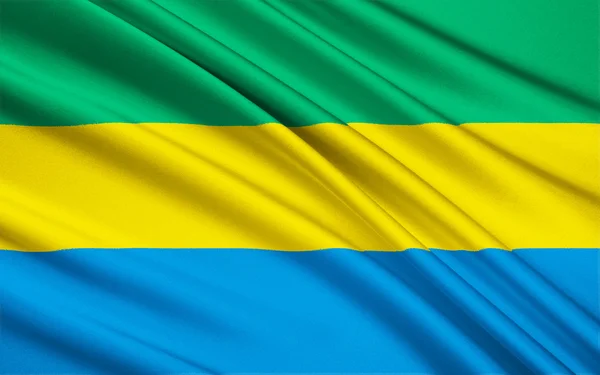 Flag of Gabon, Libreville — 图库照片