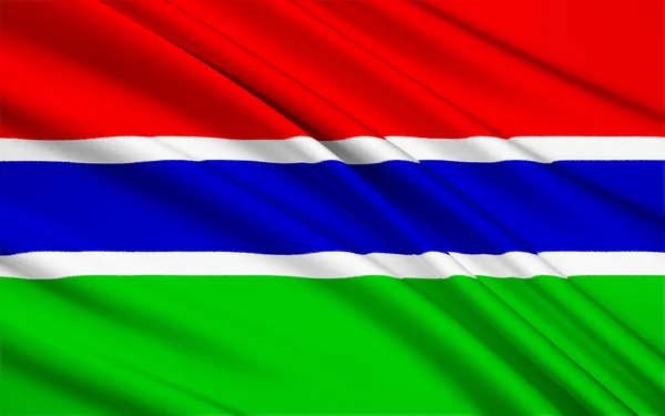 Flag of Gambia, Banjul — Zdjęcie stockowe
