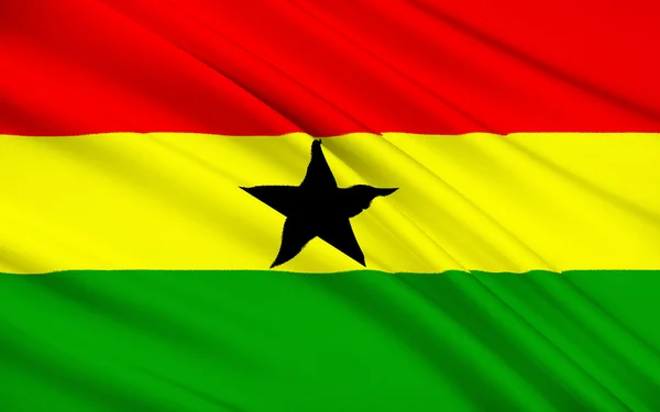 Flag of Ghana, Accra — 图库照片