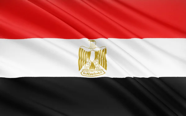 Flag of Egypt, Cairo — Stockfoto