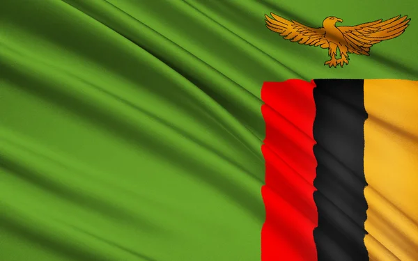 Flaga Zambii — Zdjęcie stockowe