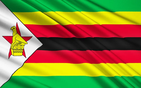 Flag of Zimbabwe, Harare — Zdjęcie stockowe