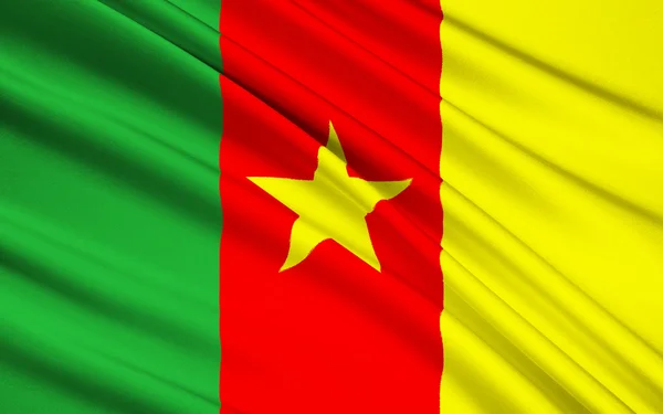 Bandera de Camerún, Yaounde — Foto de Stock