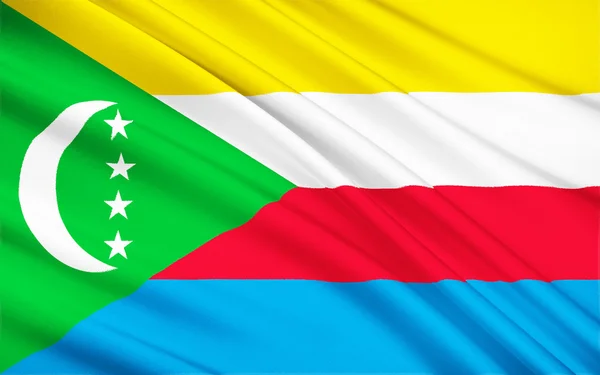 Bandeira de Comoros, Moroni — Fotografia de Stock