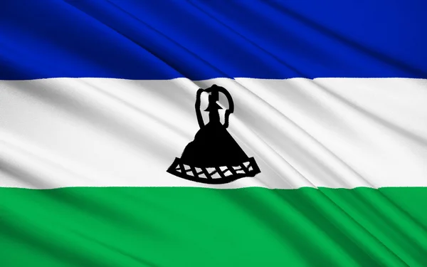 Flag of Lesotho, Maseru — Stock Photo, Image