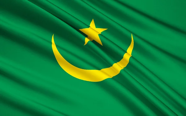 Flag of Mauritania, Nouakchott — Stock Photo, Image