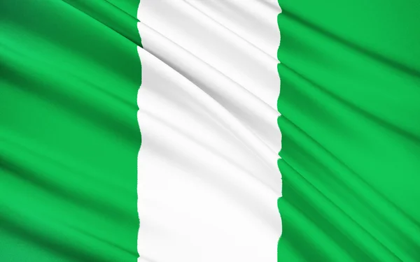 Flag of Nigeria, Abuja — Stok fotoğraf