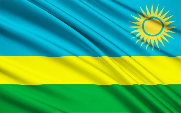 Flag of Rwanda, Kigali — Stockfoto