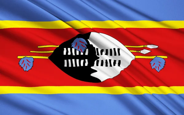 Flag of Swaziland, Mbabane — 스톡 사진