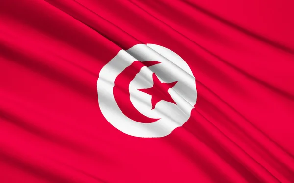 Flagge der Tunesier — Stockfoto