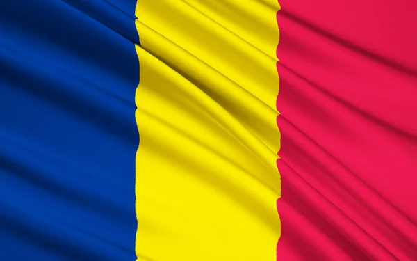 乍得恩贾梅纳的旗帜 — 图库照片