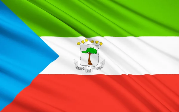 Vlag van Equatoriaal-Guinea, Malabo — Stockfoto