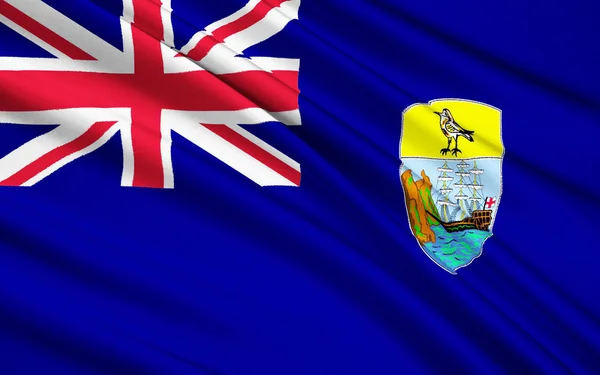 国旗的圣海伦娜，阿森松岛和特里斯坦达库尼，英国宝 — 图库照片