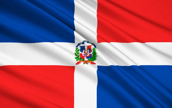 Drapeau de République dominicaine, Saint-Domingue — Photo