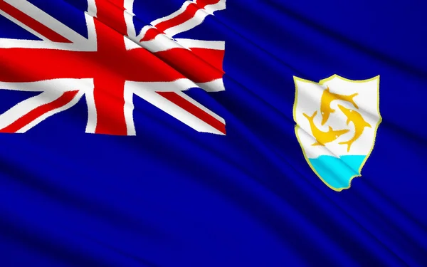 Bandeira de Anguilla, Reino Unido - Valley — Fotografia de Stock