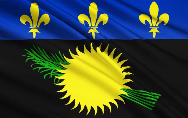 Flag of the Guadeloupe, France - Basse-Terre — Stockfoto