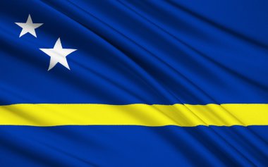 Flag of Curacao (Netherlands) - Willemstad