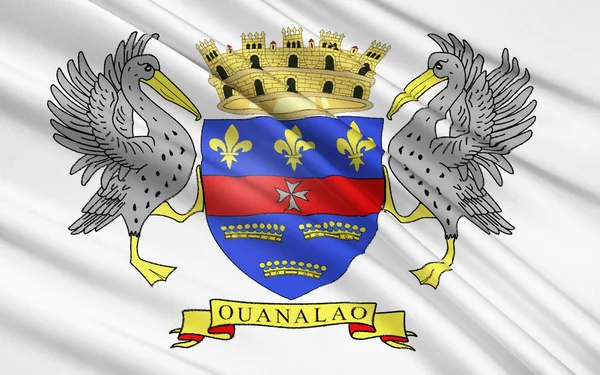 Flag of Saint-Barthelemy (France) - Gustavia — Stock fotografie