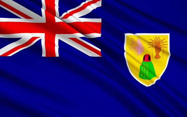 Flag of Turks and Caicos Islands (UK) - Cockburn Town — Φωτογραφία Αρχείου