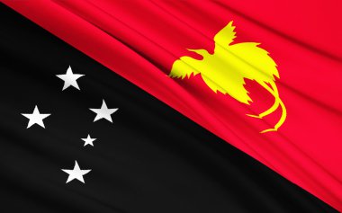 Papua - Yeni Gine, Port Moresby, Melanesia bayrağı