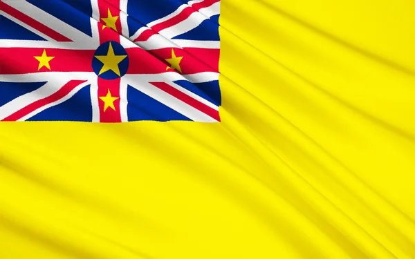 国旗的纽埃 (新西兰)，阿洛菲-波利尼西亚 — 图库照片