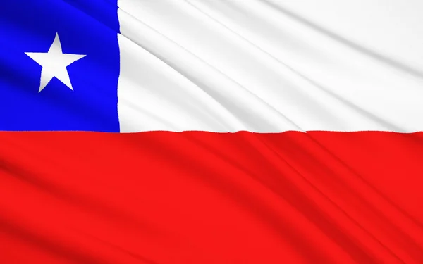 Vlajka republiky Chile, Santiago — Stock fotografie