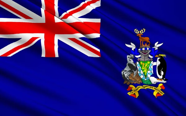 Bandeira da República da Geórgia do Sul e Ilhas Sandwich do Sul — Fotografia de Stock