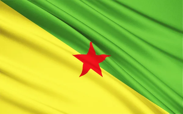 法属圭亚那卡宴的旗帜 — 图库照片