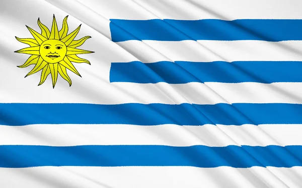 Flagga östliga Republiken Uruguay, Montevideo — Stockfoto