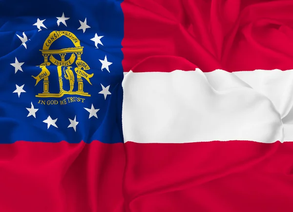 Государственный флаг Грузии — стоковое фото