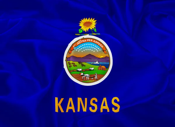 State Flag of Kansas — Stock Photo, Image