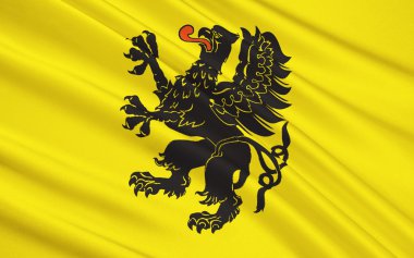Flag of Pomeranian Voivodeship in north-central Poland clipart
