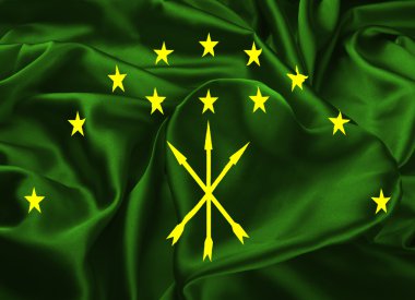 Flag of Republic of Adygea clipart