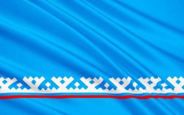 Flag of Yamalo-Nenets Autonomous District, Russian Federation clipart