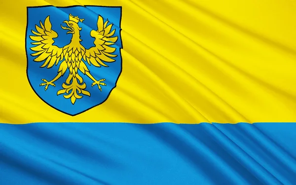 Прапор Опольське воєводство, Польща — стокове фото