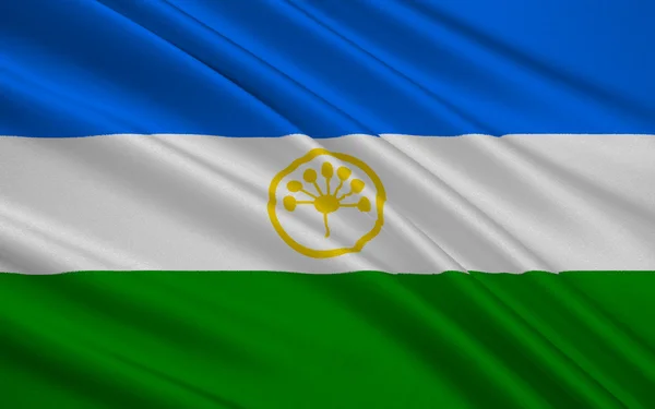 Flag of Republic of Bashkortostan, Russian Federation — Stock Photo, Image