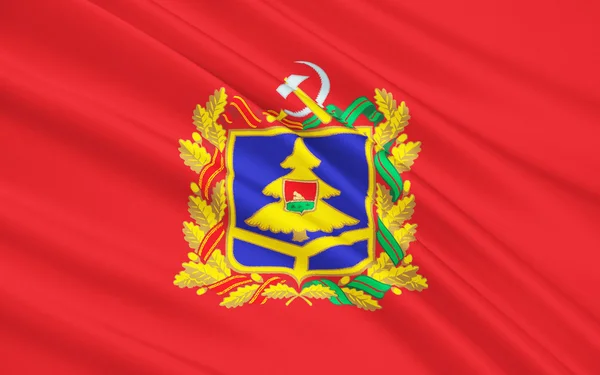 Vlag van Brjansk Oblast, Rusland — Stockfoto