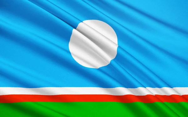 Bandeira da República de Sakha (Yakutia), Federação da Rússia — Fotografia de Stock