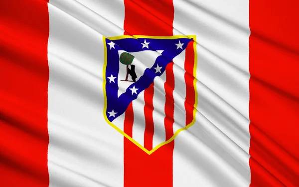 Drapeau club de football Atletico Madrid, Espagne — Photo