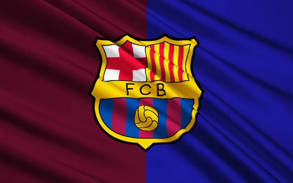 Vlag van voetbal club Barcelona, Spanje Spanje — Stockfoto