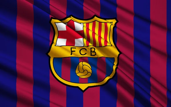 Flaga football club Barcelona, Hiszpania — Zdjęcie stockowe