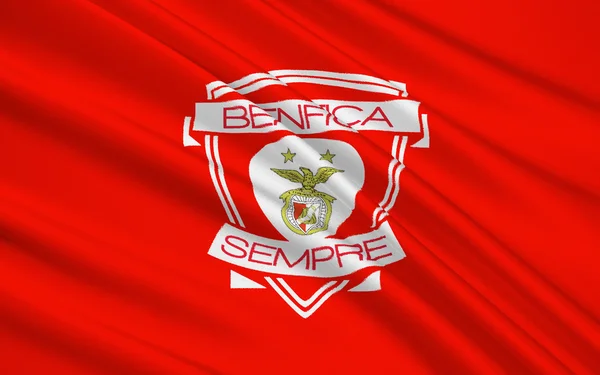 Flagge fußballverein benfica, portugal — Stockfoto