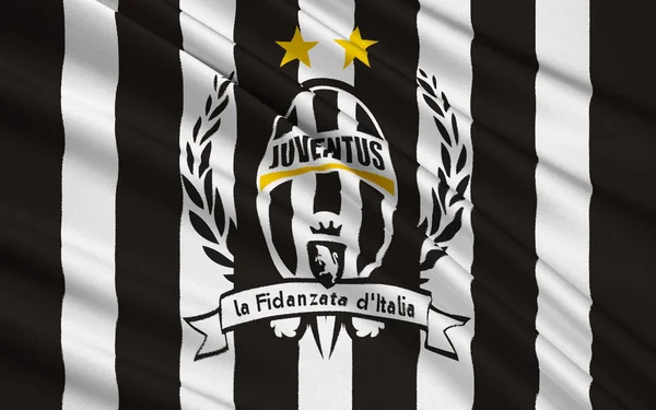 Bayrak futbol kulübü Juventus, İtalya — Stok fotoğraf