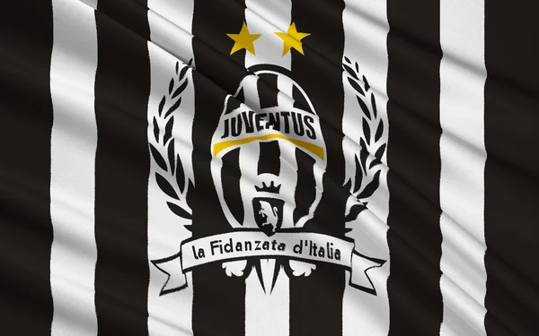 Bandera club de fútbol Juventus, Italia — Foto de Stock