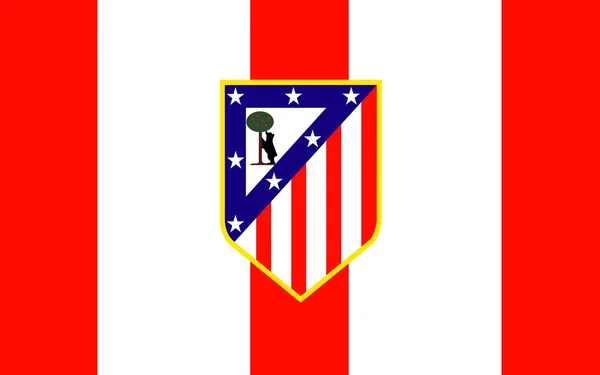 Flagge fußballverein atletico madrid, spanien — Stockfoto