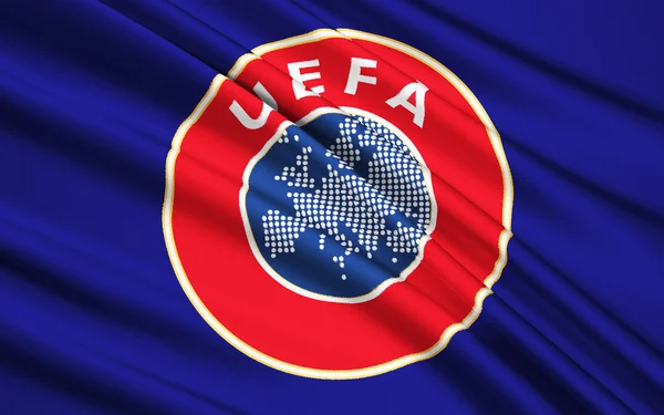 Bandera de la Unión Europea Asociaciones de Fútbol, UEFA —  Fotos de Stock