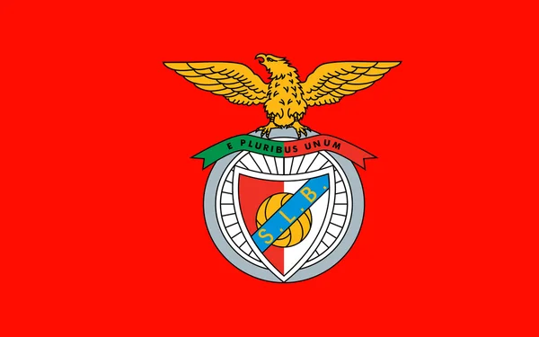 Vlag voetbalclub Benfica, Portugal — Stockfoto