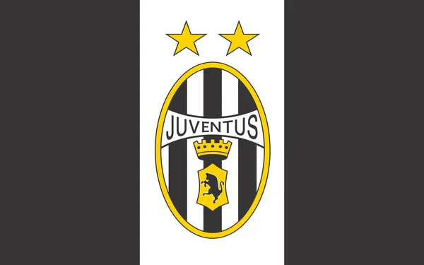 Klub piłkarski flaga Juventus Turyn, Włochy — Zdjęcie stockowe
